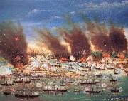 unknow artist Farragut-s Fleet Passing Fort Jackson and Fort St.Philip,Louisiana oil painting picture wholesale